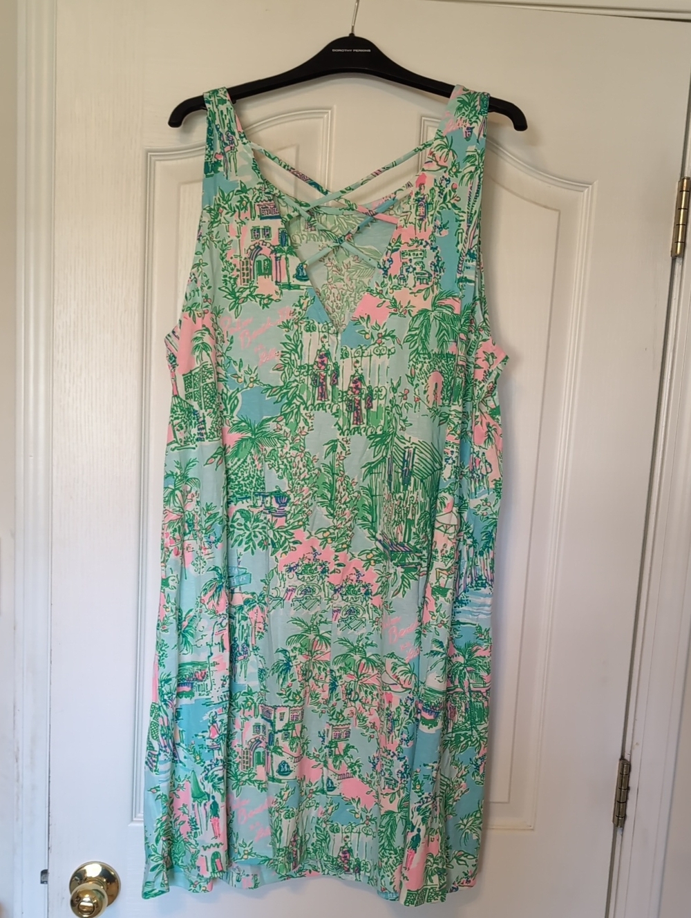 Lilly Pulitzer Palm Beach Sleeveless Dress in Lt Blue & Pink